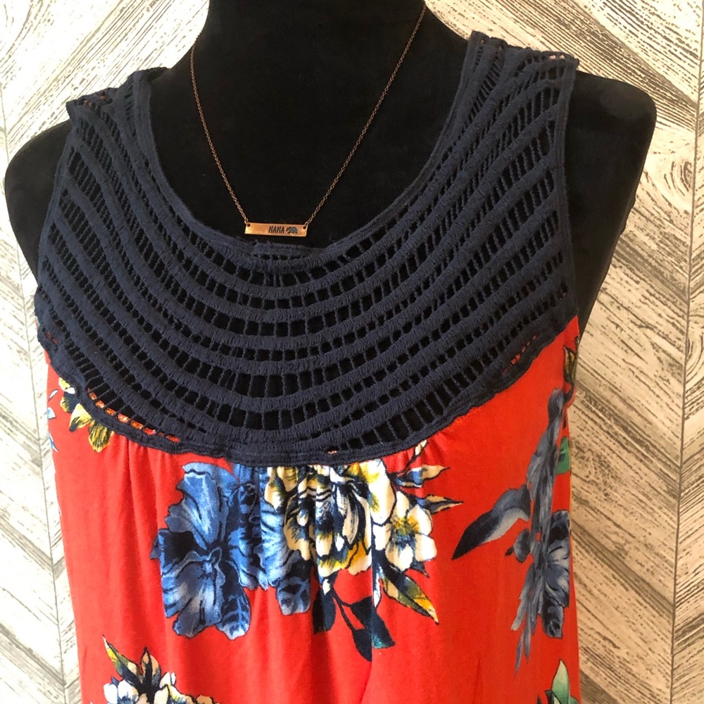 LOVEAPPELLA Mackinley Crochet Knit Tank Top, L - Picture 3 of 4